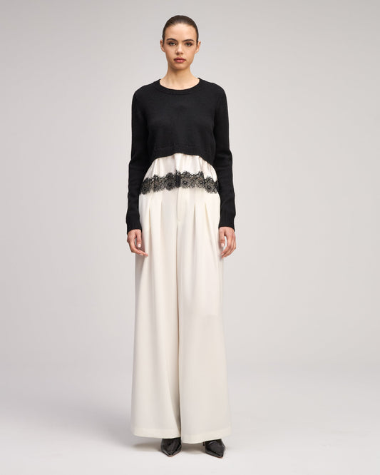 Black/Ivory/Black Zyla Pullover