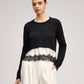 Black/Ivory/Black Zyla Pullover