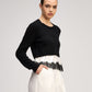 Black/Ivory/Black Zyla Pullover