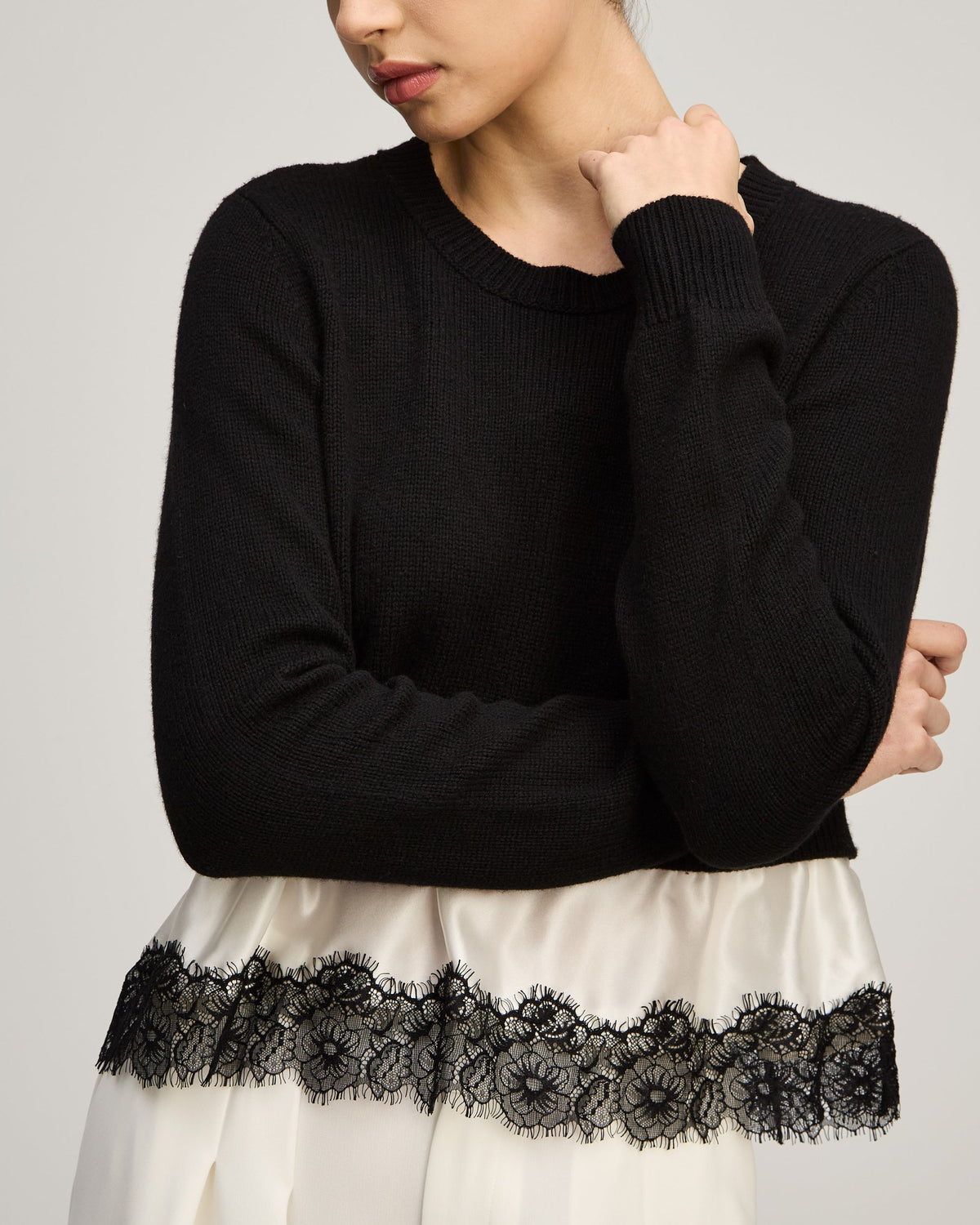 Black/Ivory/Black Zyla Pullover