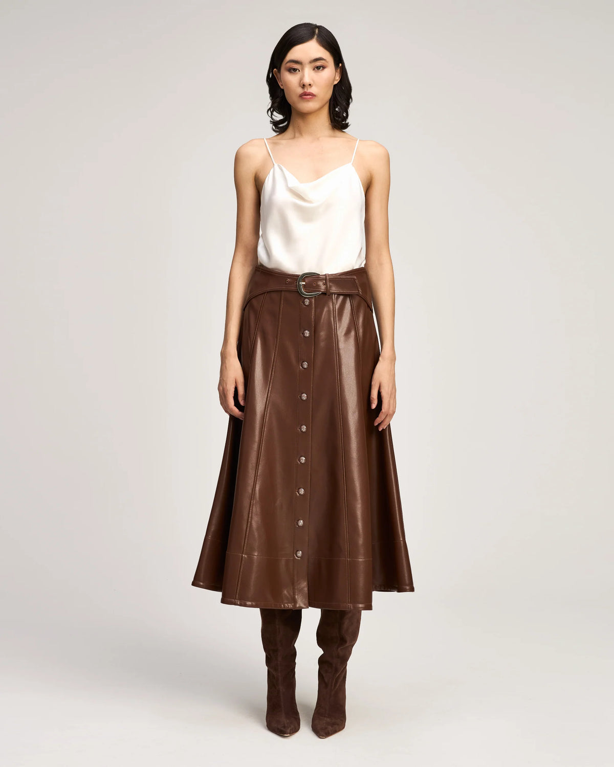 Vegan Leather Briony Skirt