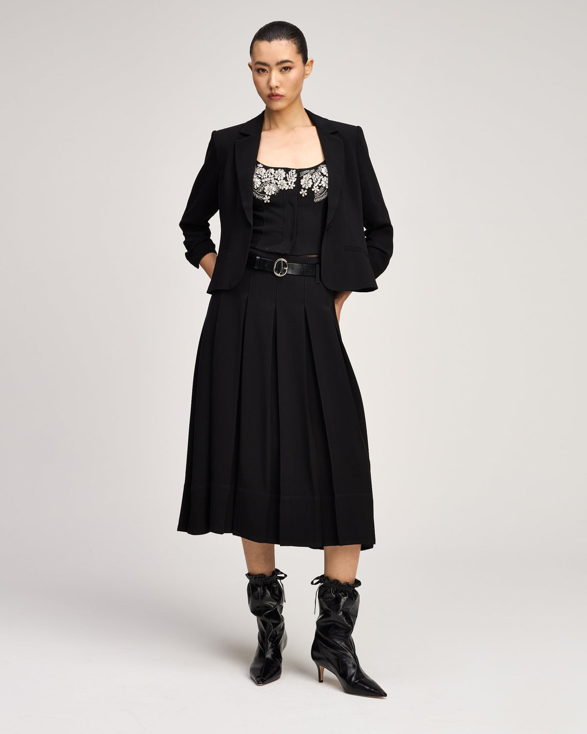 Black Belted Rylee Skirt