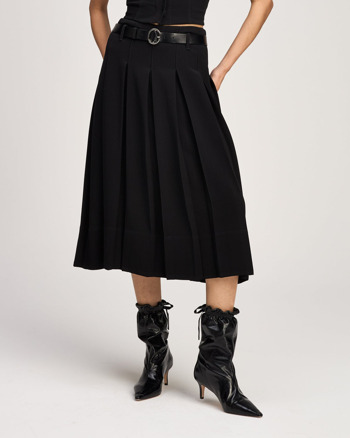 Black Belted Rylee Skirt