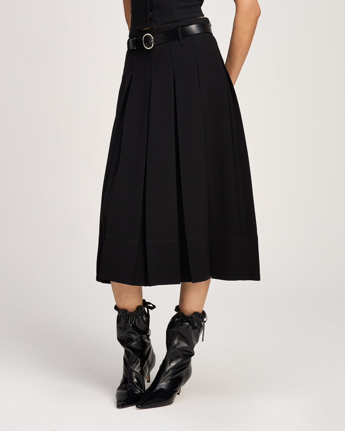 Black Belted Rylee Skirt