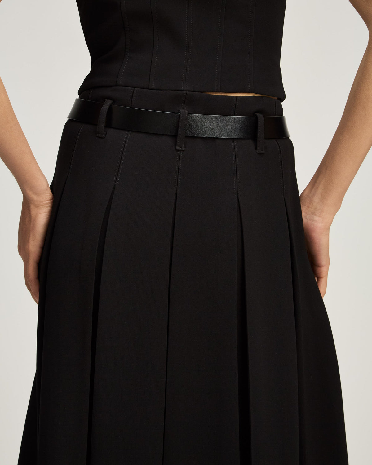Black Belted Rylee Skirt