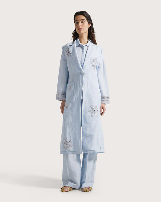 Long Linen Cotton Vest