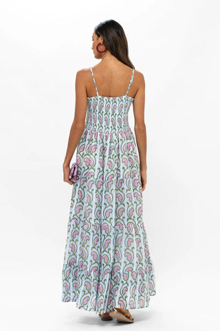 Smocked Back Maxi Dress Goa Green