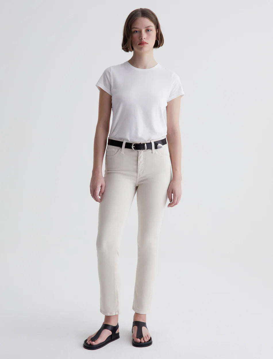 Mari Crop High Rise Slim Straight Jeans