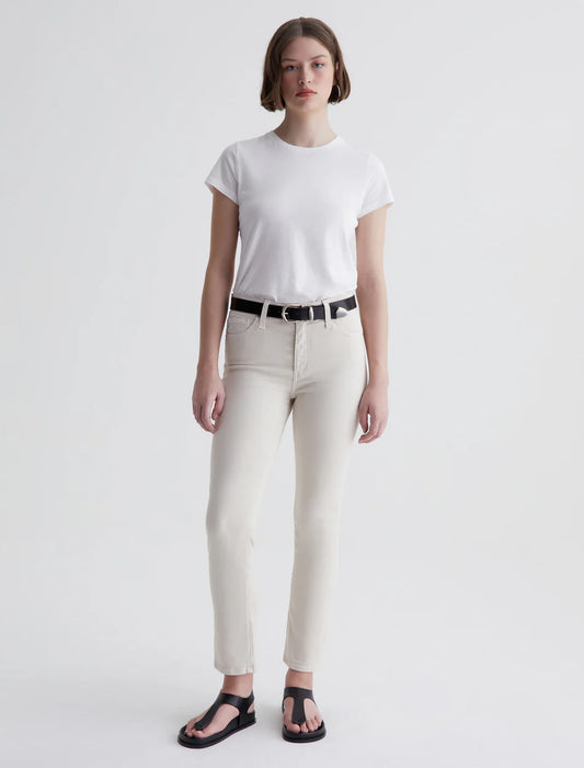 Mari Crop High Rise Slim Straight Jeans