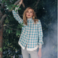 Stillwater Plaid Flannel Beaded Shirt