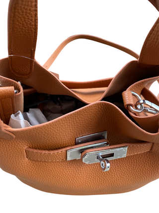 Leather Crossbody Bag Tan