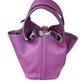 Leather handbag Plum
