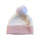 Ivory & Pink Beanie