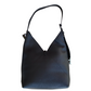 Leather Shoulder Bag Black & Silver