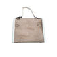 Suede and Faux Shearling Handbag Sand