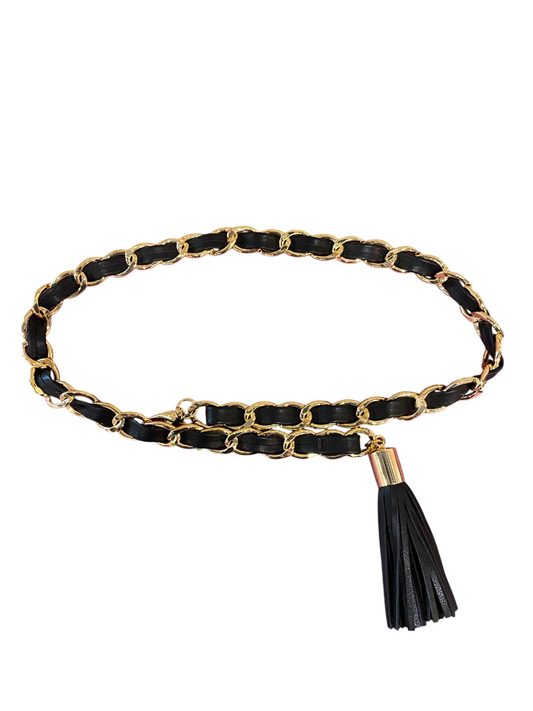 Gwen Leather & Chain Belt