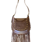 Shoulder Bag Brown Fringe