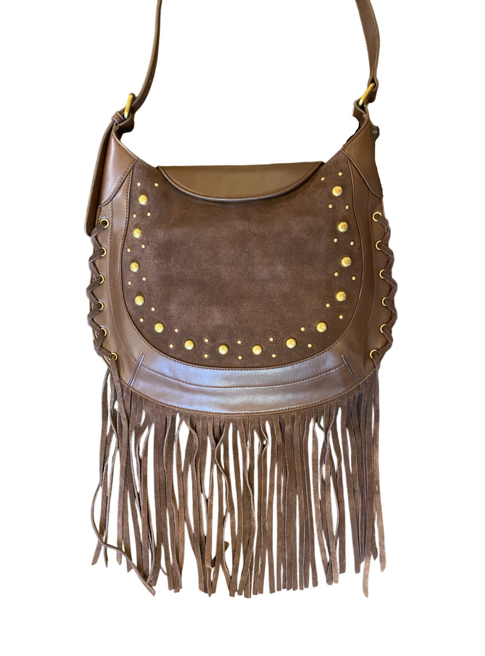 Shoulder Bag Brown Fringe