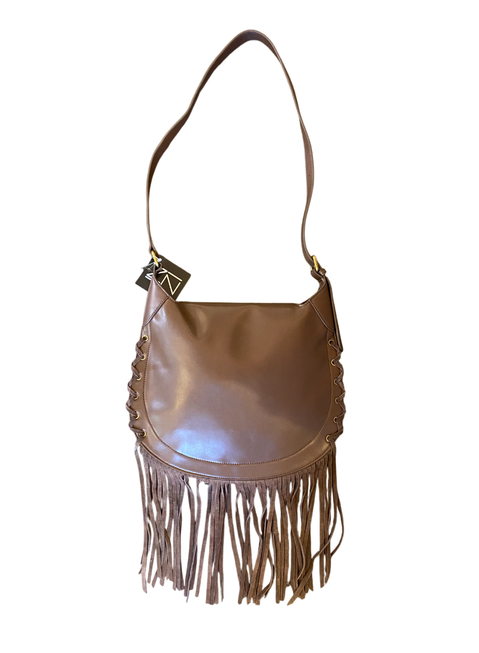 Shoulder Bag Brown Fringe