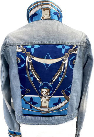 Lily Blue And White Denim Jacket