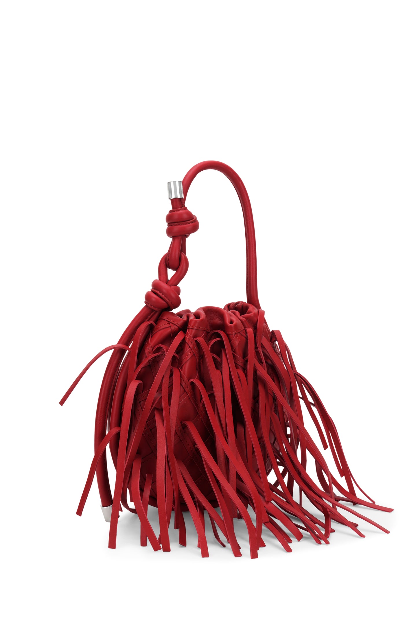 Red Ina Mini Polti Fringe Crossbody