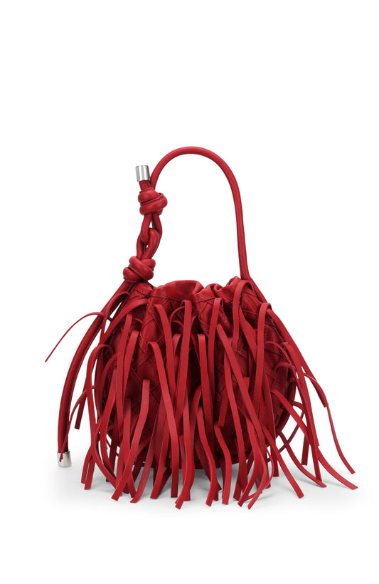 Red Ina Mini Polti Fringe Crossbody