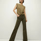 Crosbie Slim Wide-Leg Pant With Patch Pockets