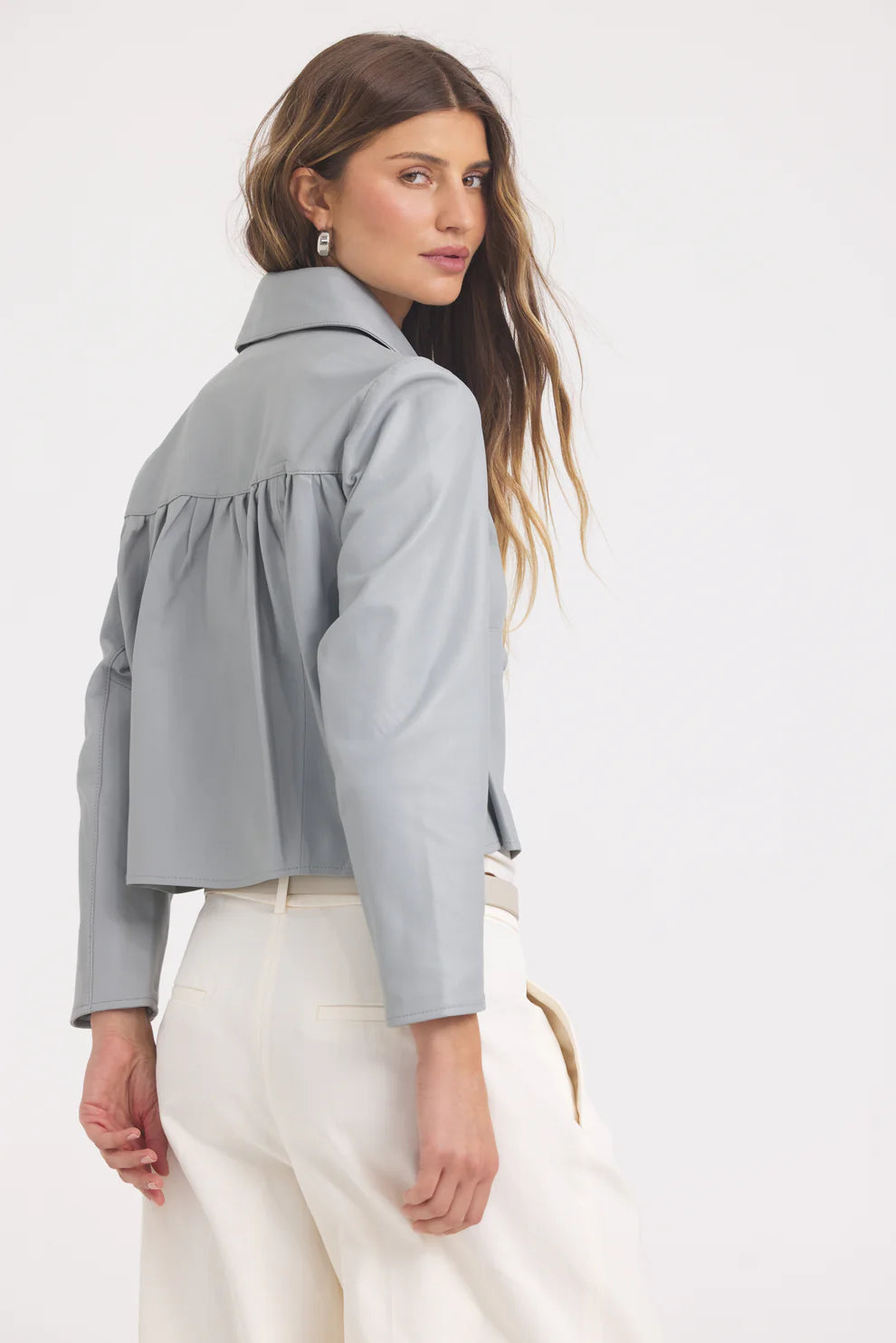 Julie Burnished Leather Jacket