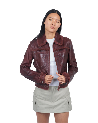Hayden Vintage Leather Jacket Port