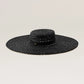 KAVYA RAFFIA LACE BOATER