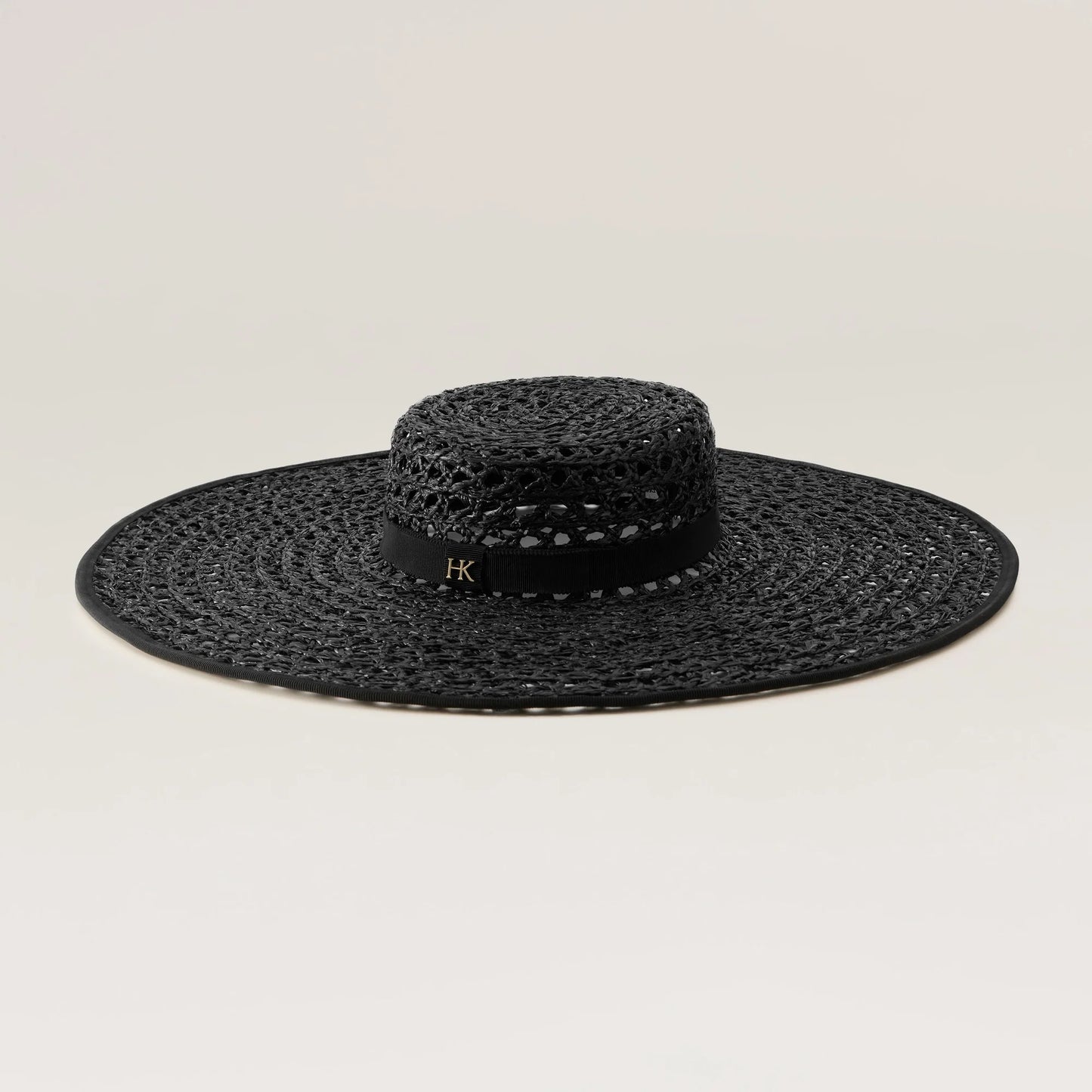 KAVYA RAFFIA LACE BOATER