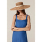KAVYA RAFFIA LACE BOATER