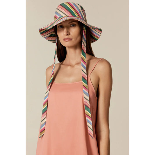 KIYOMA STRIPE BUCKET HAT