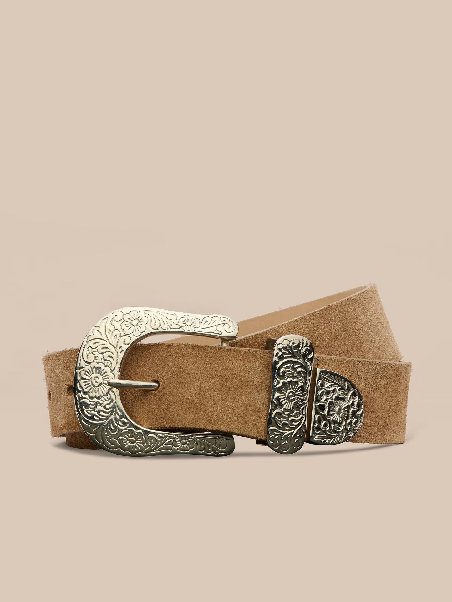 Otera Suede Belt - Cappuccino