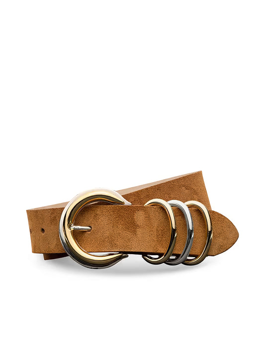 Cognac Tobar Suede Leather Belt