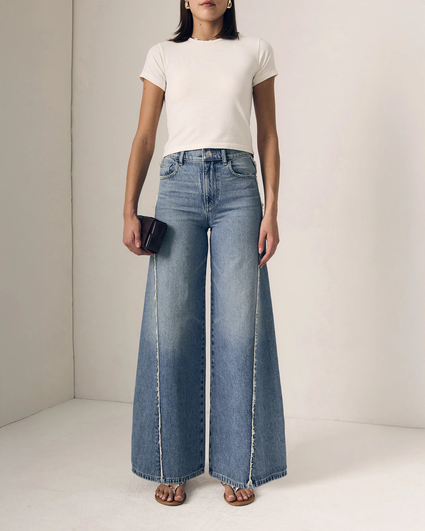 Joss Wide Leg Fray Jeans