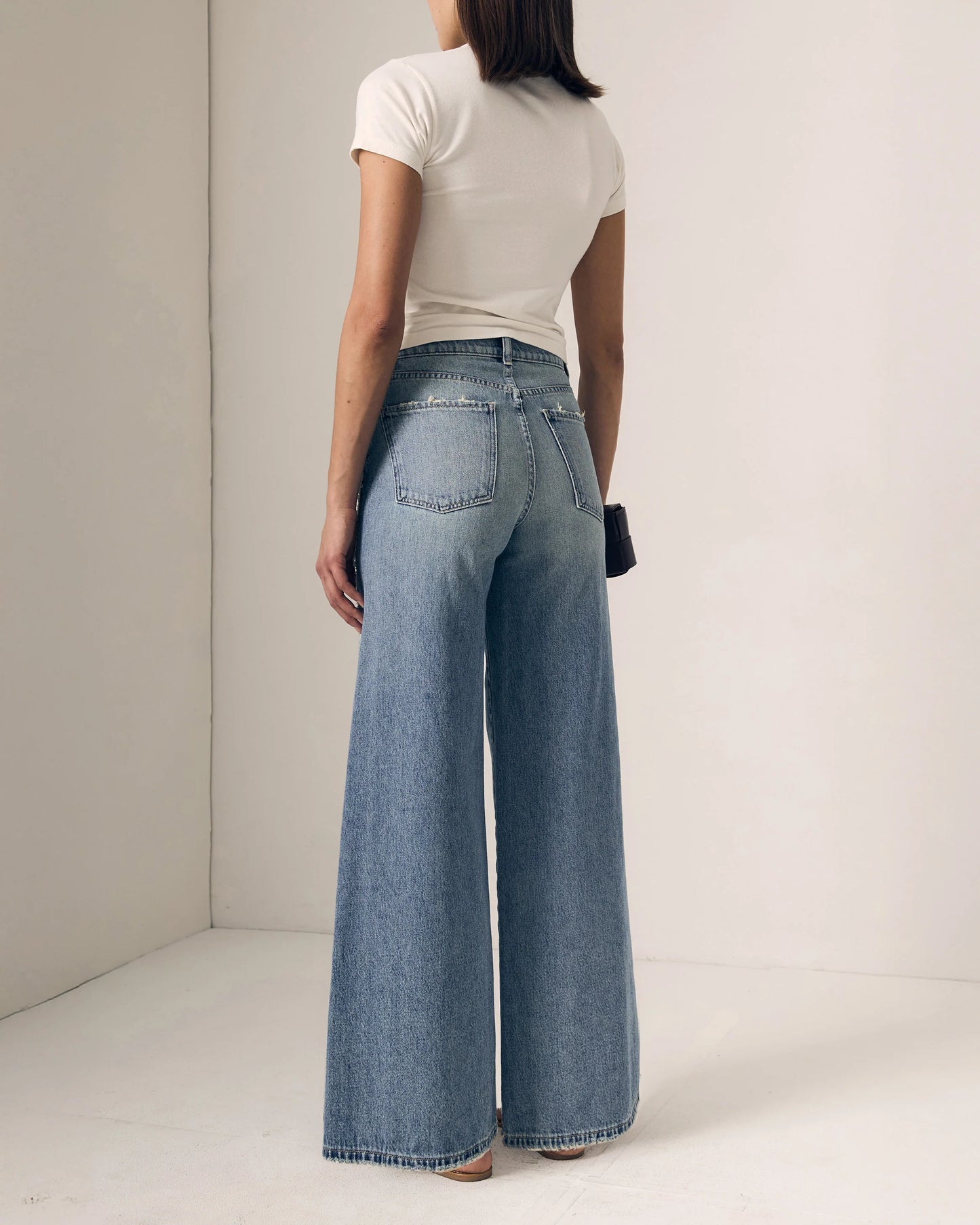 Joss Wide Leg Fray Jeans