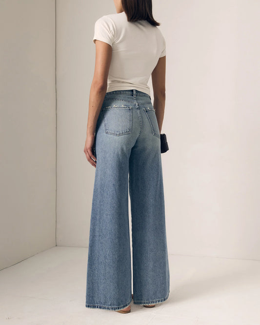 Joss Wide Leg Fray Jeans