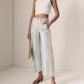 Summer Stripe Utility Barrel Jeans