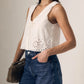 Embroidered Eyelet Sailor Top