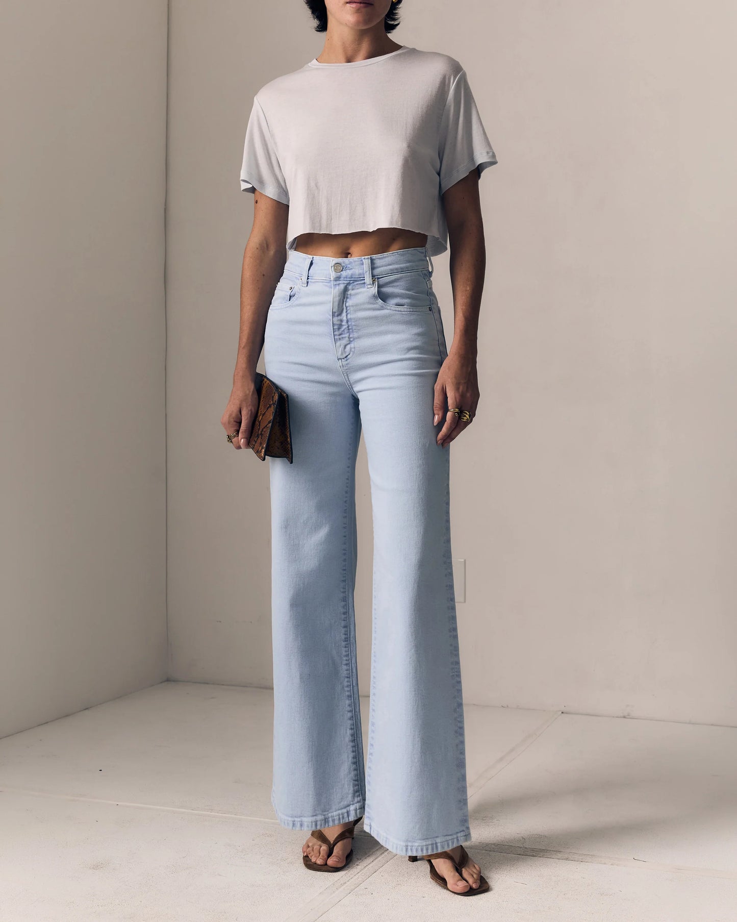 Powder Blue Column Jean