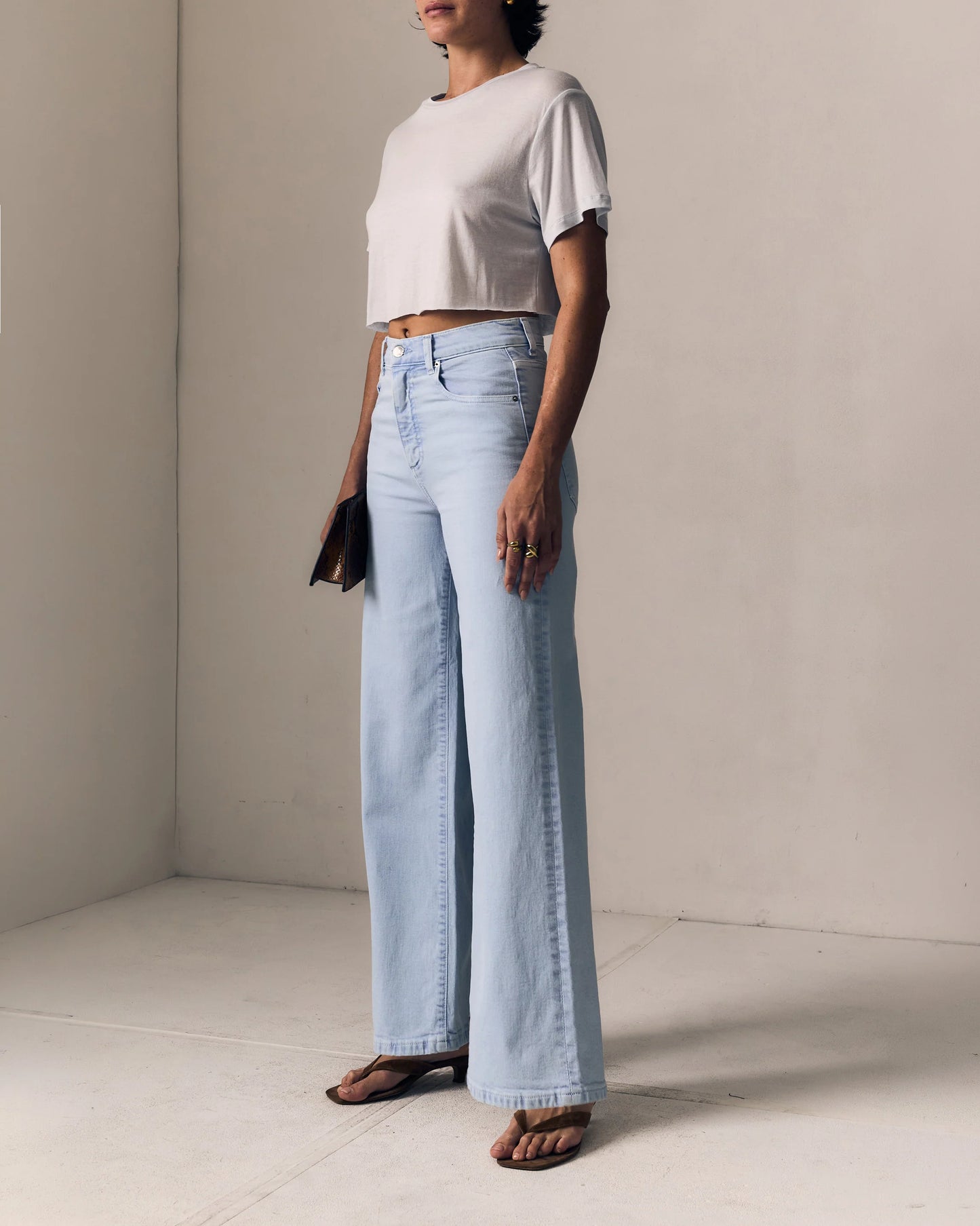 Powder Blue Column Jean