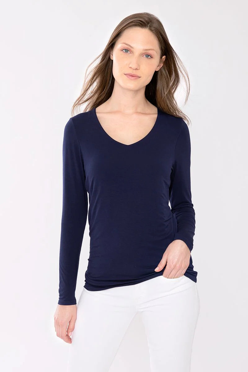 Bamboo Long Sleeve Vee