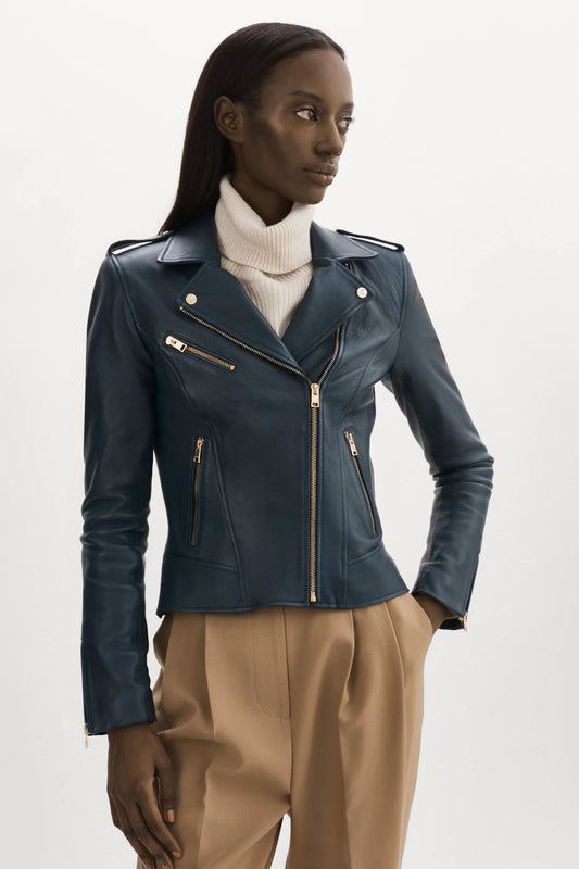 Mellie Leather Biker Jacket