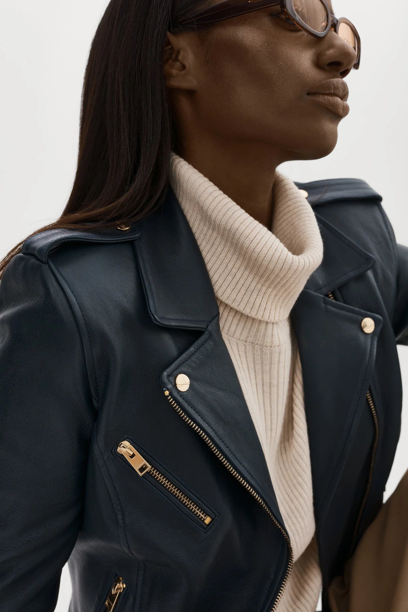 Mellie Leather Biker Jacket