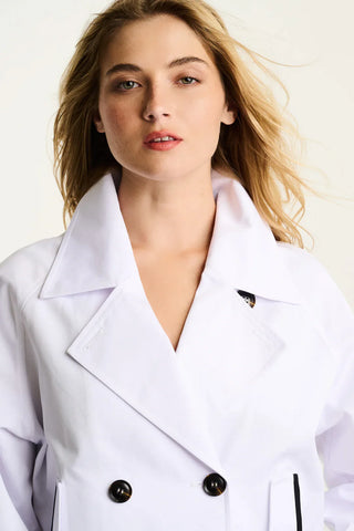 In Trench Jacket-White