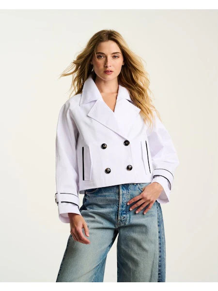 In Trench Jacket-White