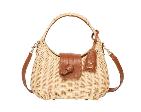 WICKER TOP HANDLE BAG