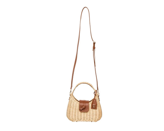 WICKER TOP HANDLE BAG
