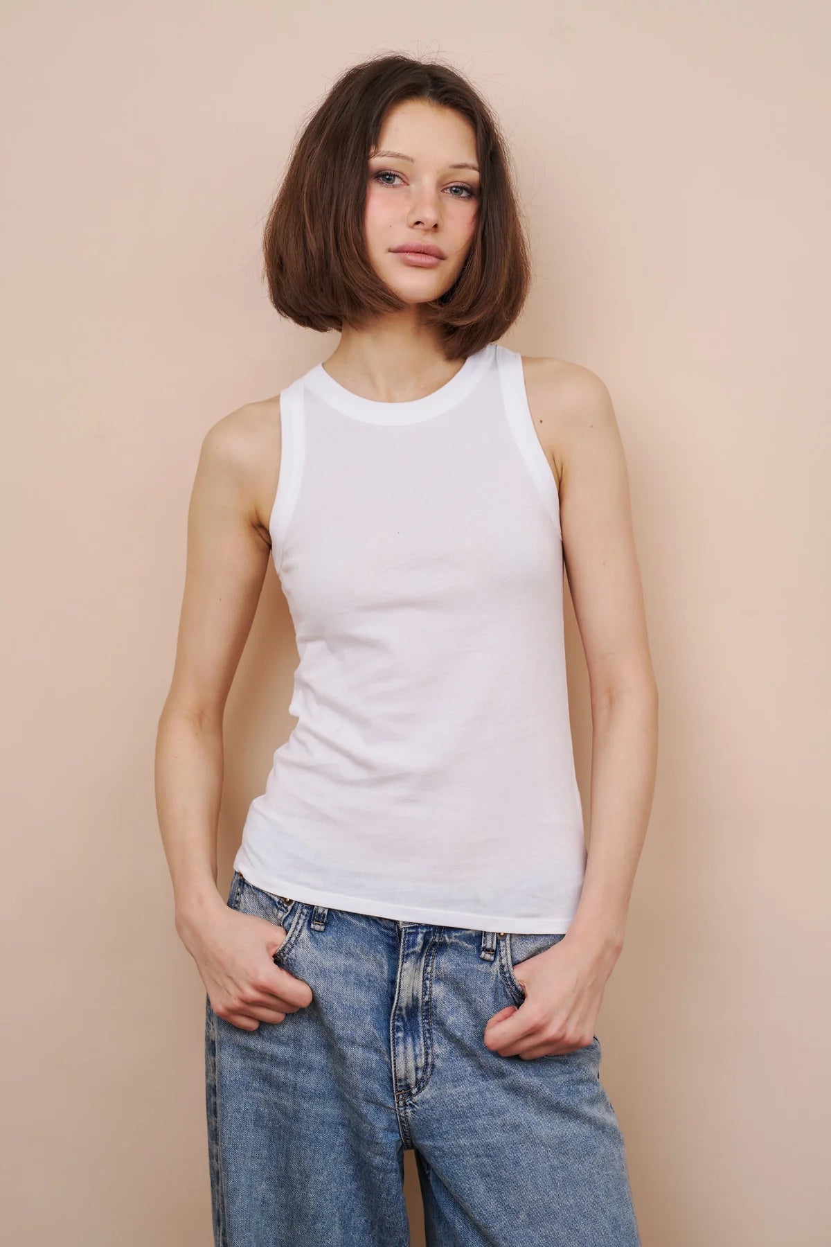 DELUXE COTTON CREWNECK TANK